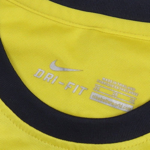 Nike Boys Yellow Football Jersey XS Short Sleeve Kane