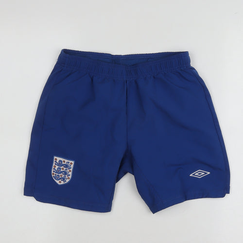 Umbro Boys Blue Football Shorts Size L Athletic Fit