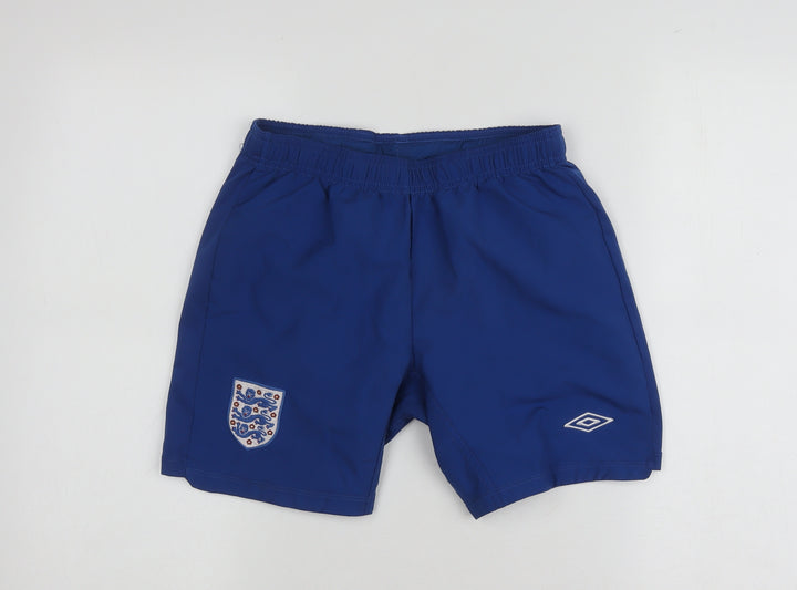 Umbro Boys Blue Football Shorts Size L Athletic Fit