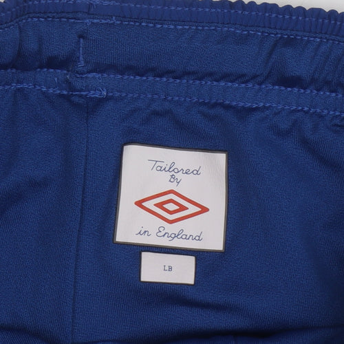 Umbro Boys Blue Football Shorts Size L Athletic Fit