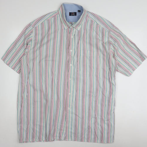Hutson Harbour Men's Multicoloured Striped Shirt 2XL