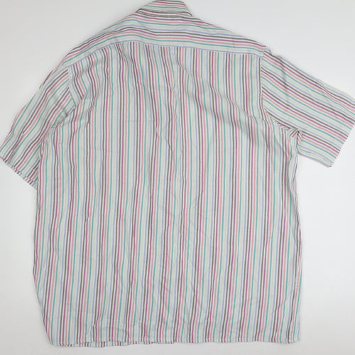 Hutson Harbour Men's Multicoloured Striped Shirt 2XL