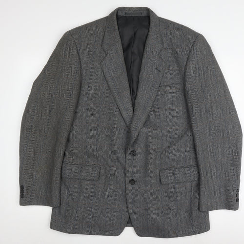Wellington Executive Men's Grey Tweed Blazer, 40R