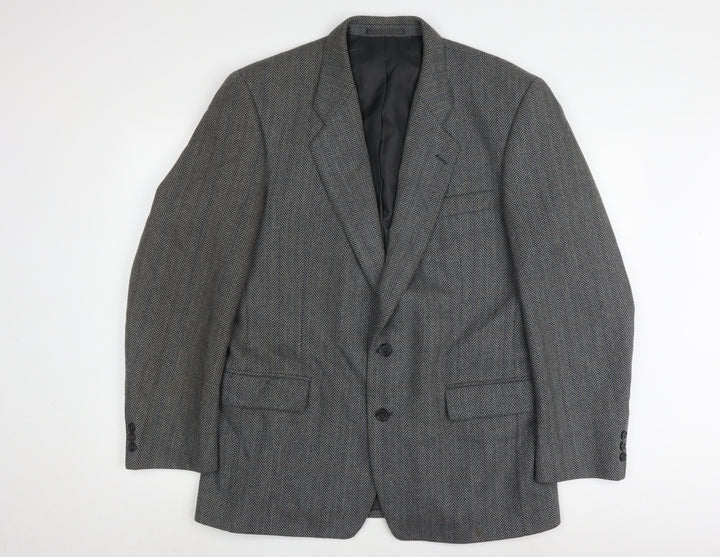 Wellington Executive Men's Grey Tweed Blazer, 40R
