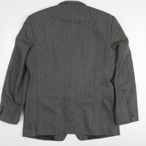 Wellington Executive Men's Grey Tweed Blazer, 40R