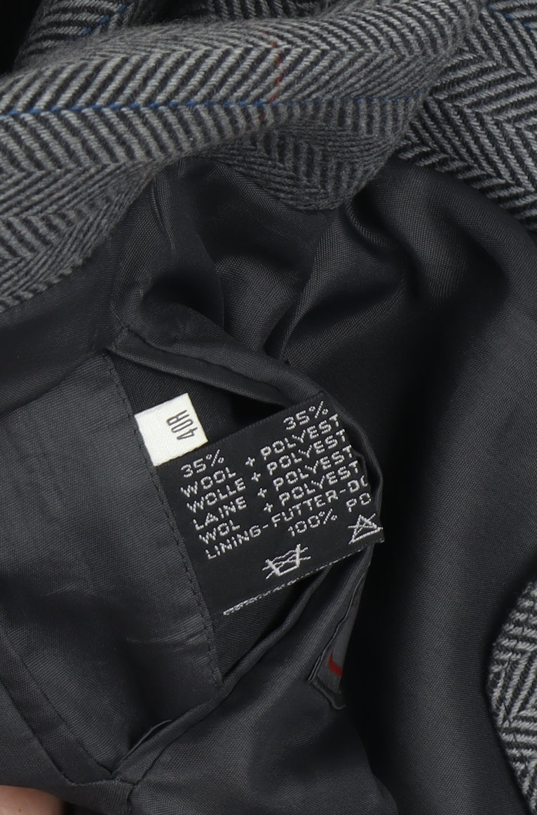 Wellington Executive Men's Grey Tweed Blazer, 40R