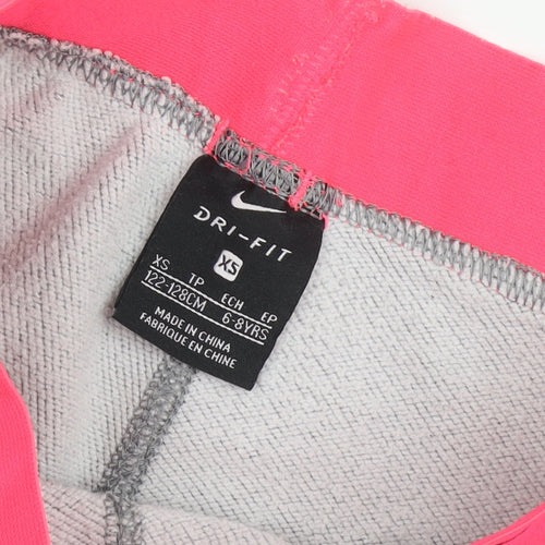 Nike Girls Grey Jogger Trousers XS for Running