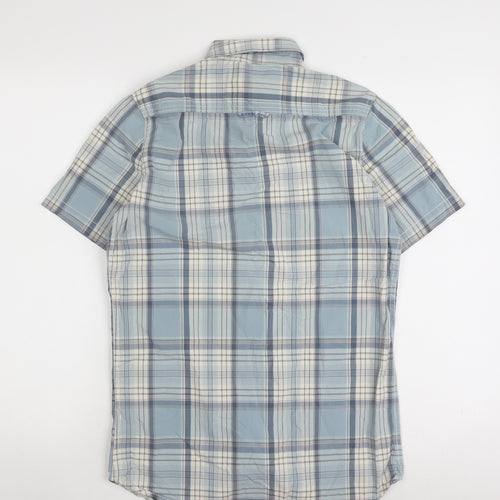 Superdry Men's Blue Plaid Button-Up Shirt S