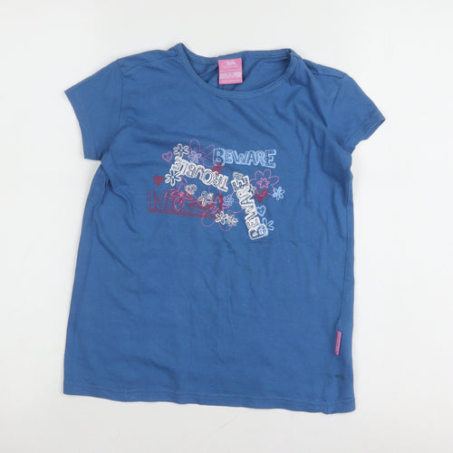 Trespass Girls Blue Graphic T-Shirt - Size 9-10 Years
