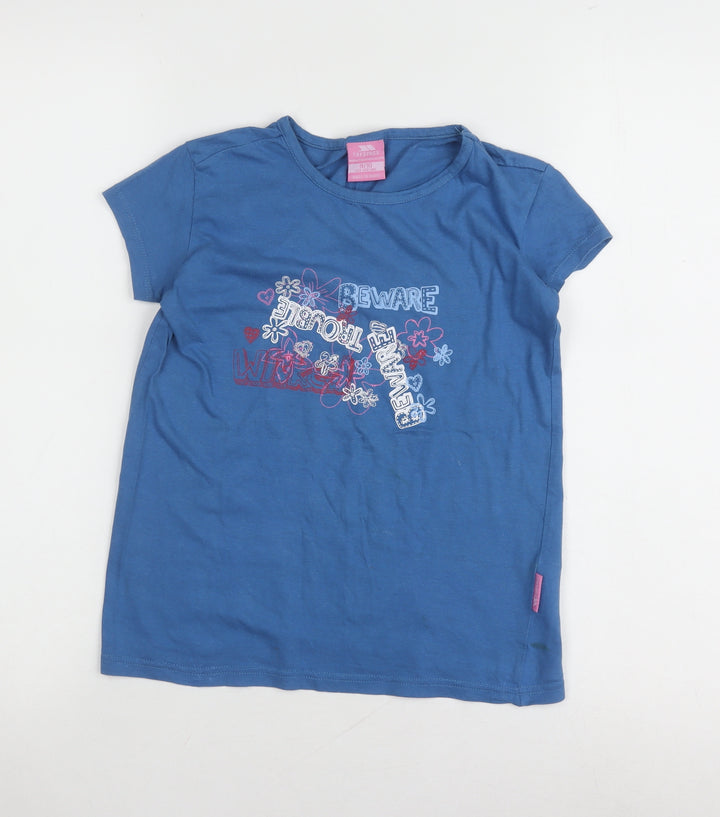 Trespass Girls Blue Graphic T-Shirt - Size 9-10 Years