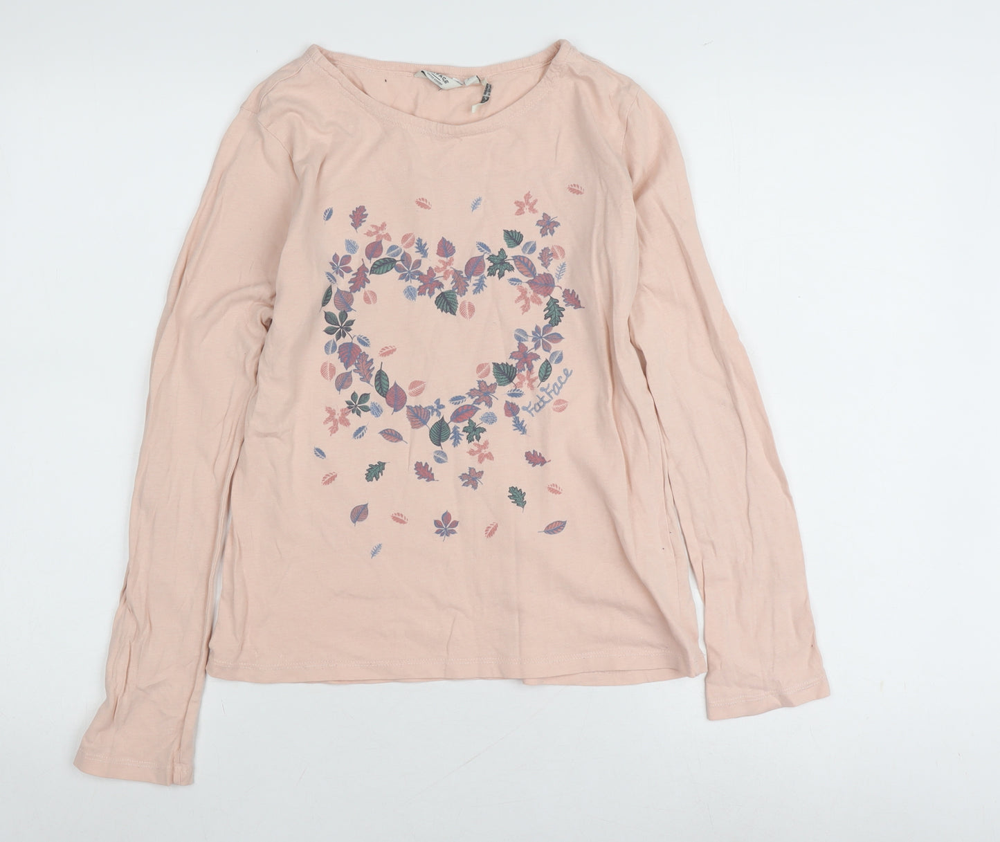 Fat Face Girls Pink Floral Long Sleeve T-Shirt 12-13 Years