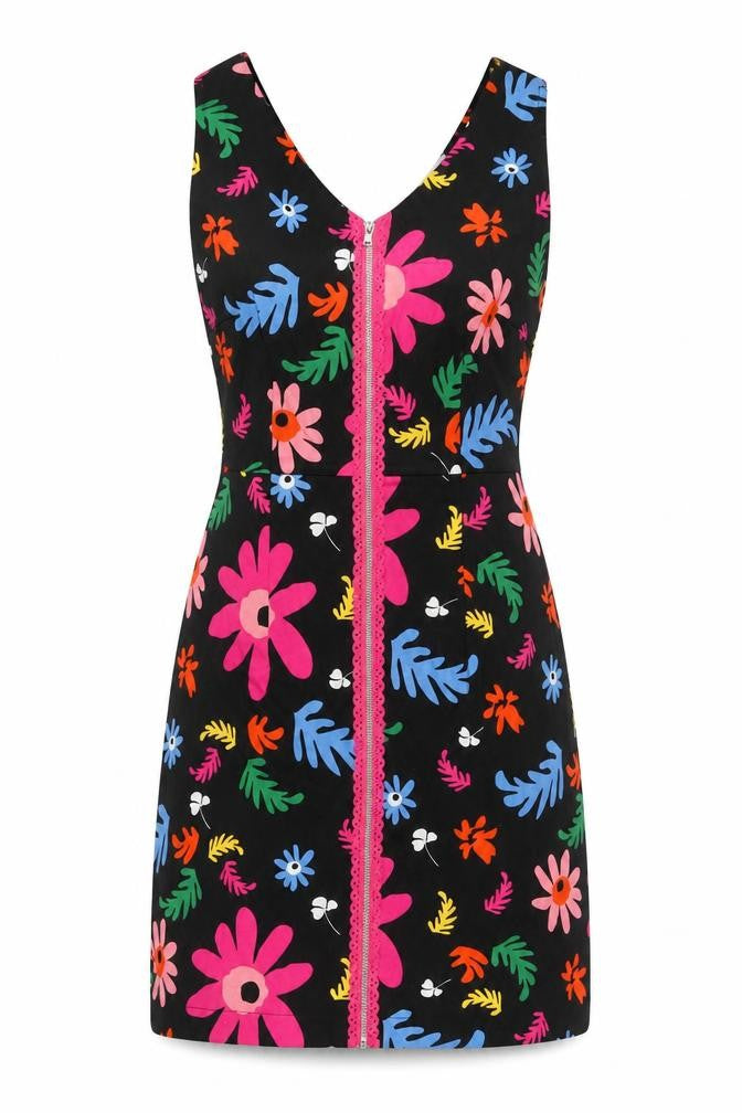 Louche Women's Multicoloured Sleeveless Pencil Dress Size 8