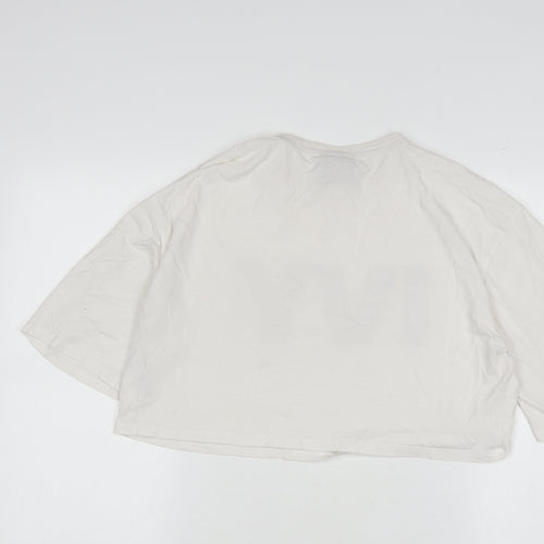 Ivy Park Women's White Cropped T-Shirt - S