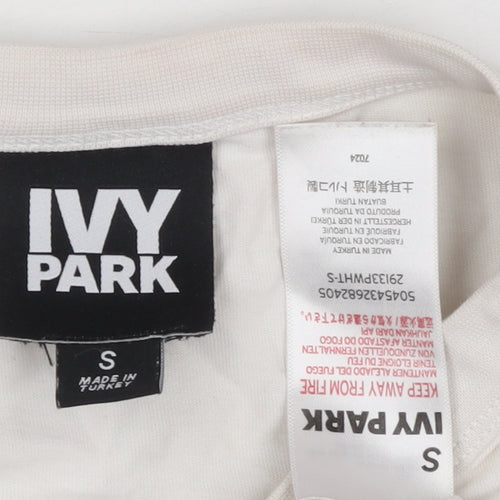 Ivy Park Women's White Cropped T-Shirt - S