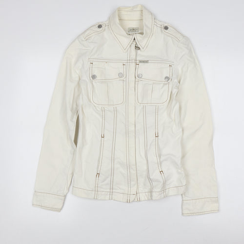 Calvin Klein Women’s Ivory Cotton Blend Jacket XS