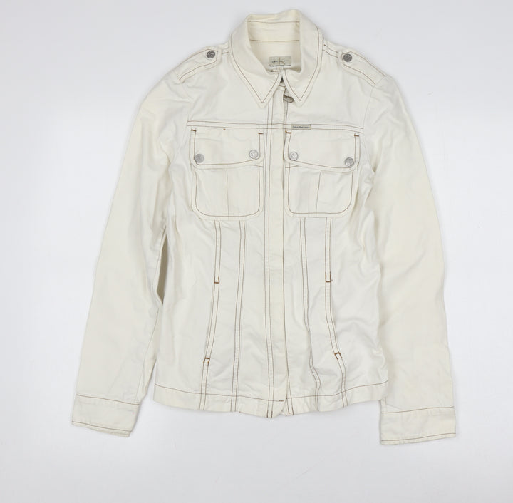 Calvin Klein Women’s Ivory Cotton Blend Jacket XS