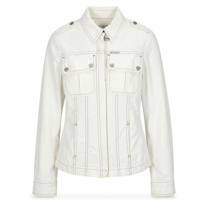Calvin Klein Women’s Ivory Cotton Blend Jacket XS