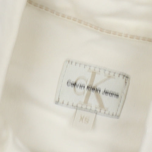 Calvin Klein Women’s Ivory Cotton Blend Jacket XS