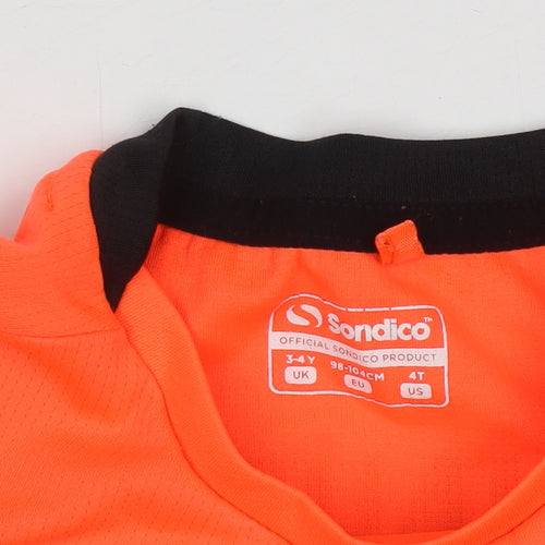 Sondico Boys Orange Football Training T-Shirt 3-4 Years