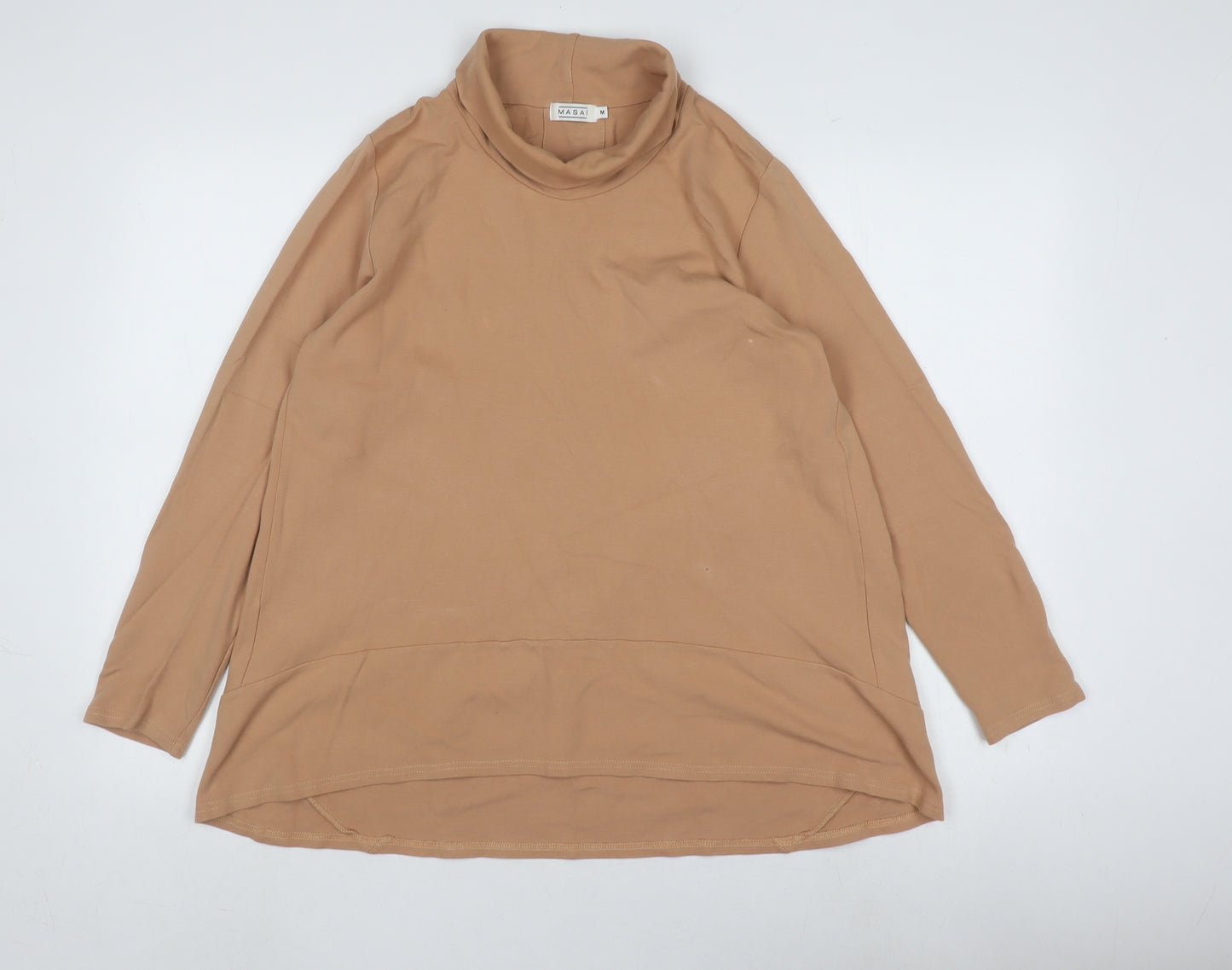 Masai Women's Beige Roll Neck Top Size M