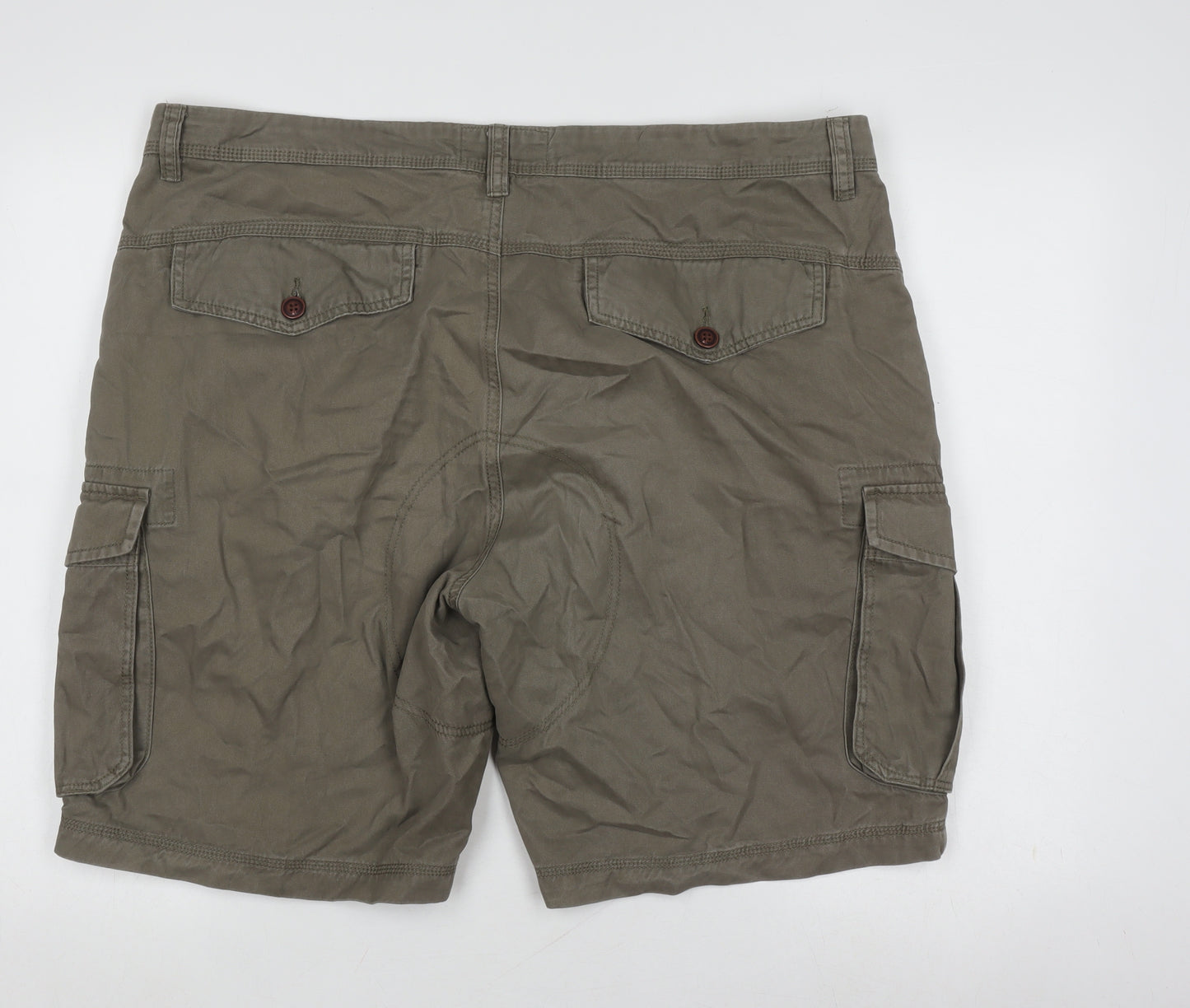 Mantaray Men's Brown Cargo Shorts Size 42 Relaxed Fit