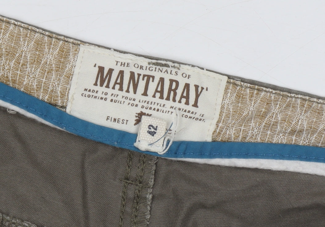 Mantaray Men's Brown Cargo Shorts Size 42 Relaxed Fit