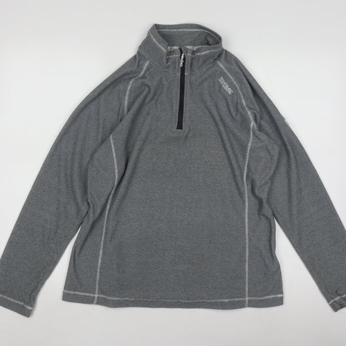 Regatta Women's Grey Henley Sweatshirt Size 14