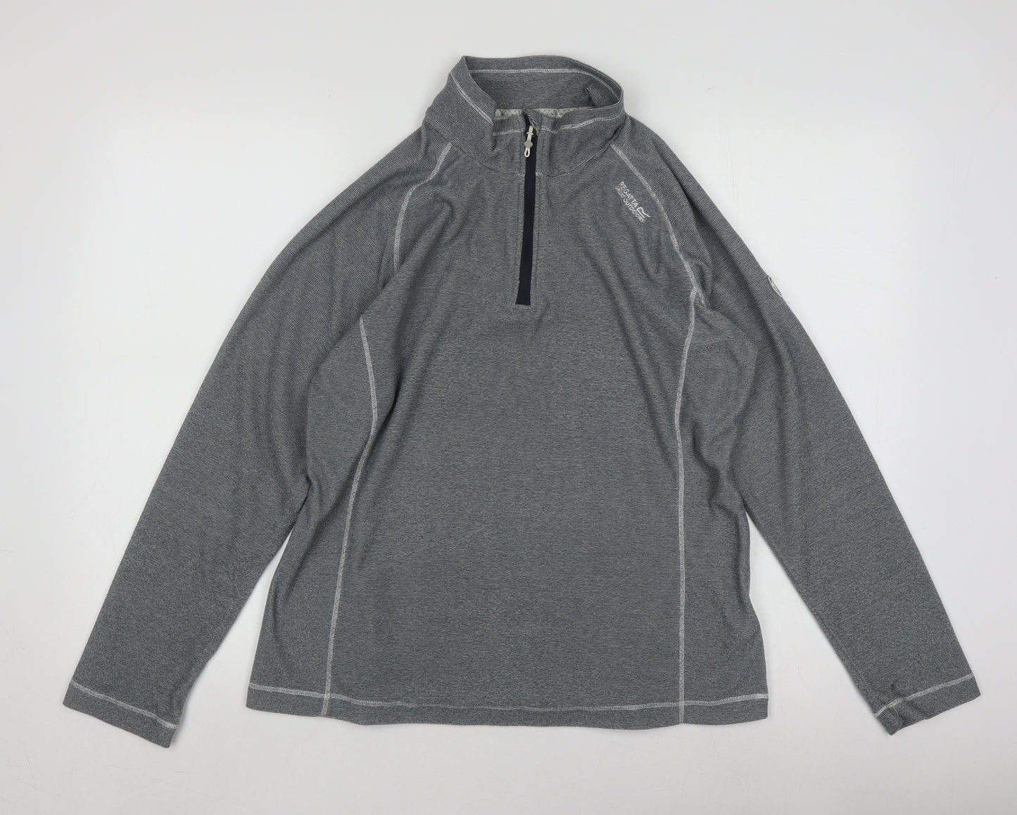 Regatta Women's Grey Henley Sweatshirt Size 14