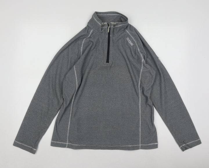 Regatta Women's Grey Henley Sweatshirt Size 14