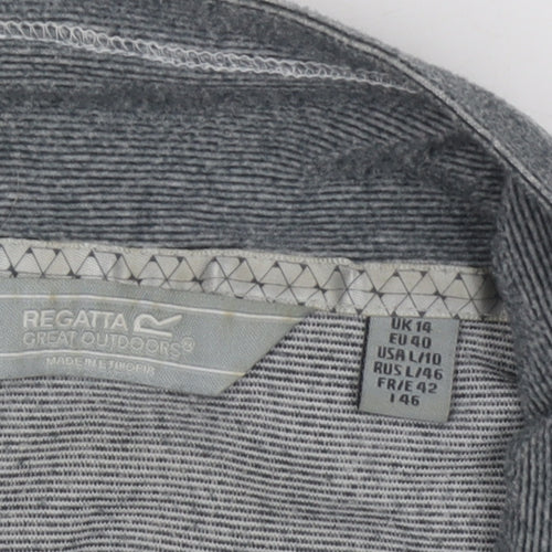 Regatta Women's Grey Henley Sweatshirt Size 14