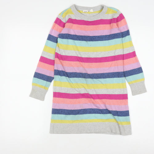Gap Girls Multicoloured Striped Knit Dress 6-7 Years