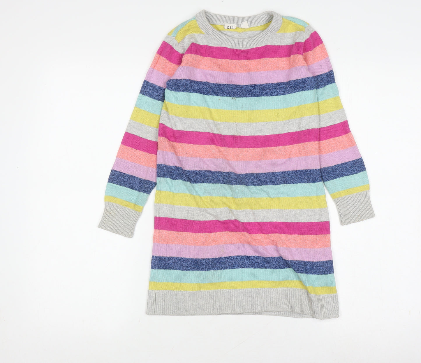 Gap Girls Multicoloured Striped Knit Dress 6-7 Years