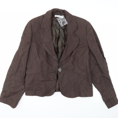 Planet Women's Brown Linen Blazer Size 18