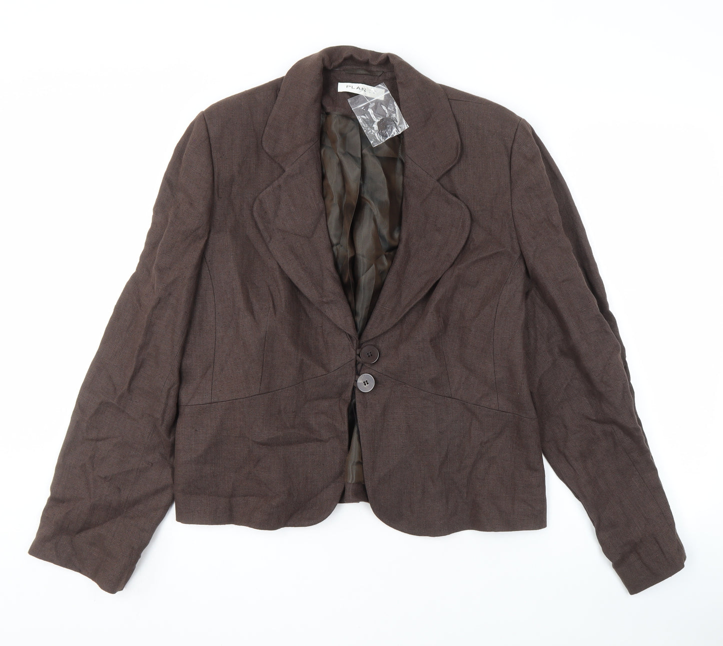 Planet Women's Brown Linen Blazer Size 18