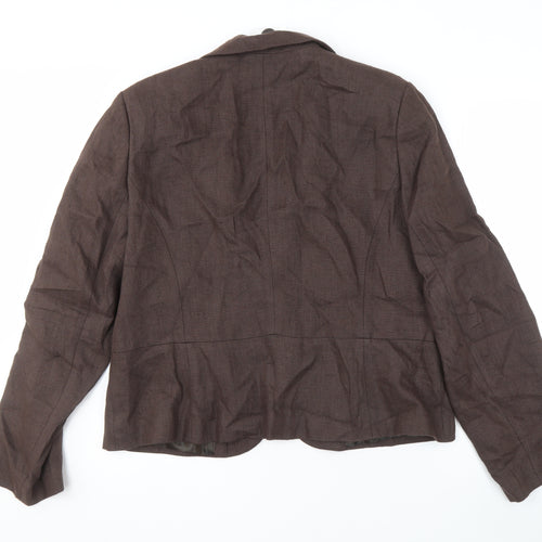 Planet Women's Brown Linen Blazer Size 18