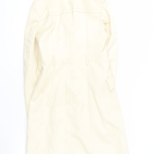 Karen Millen Women's Ivory Trench Coat - Size 8