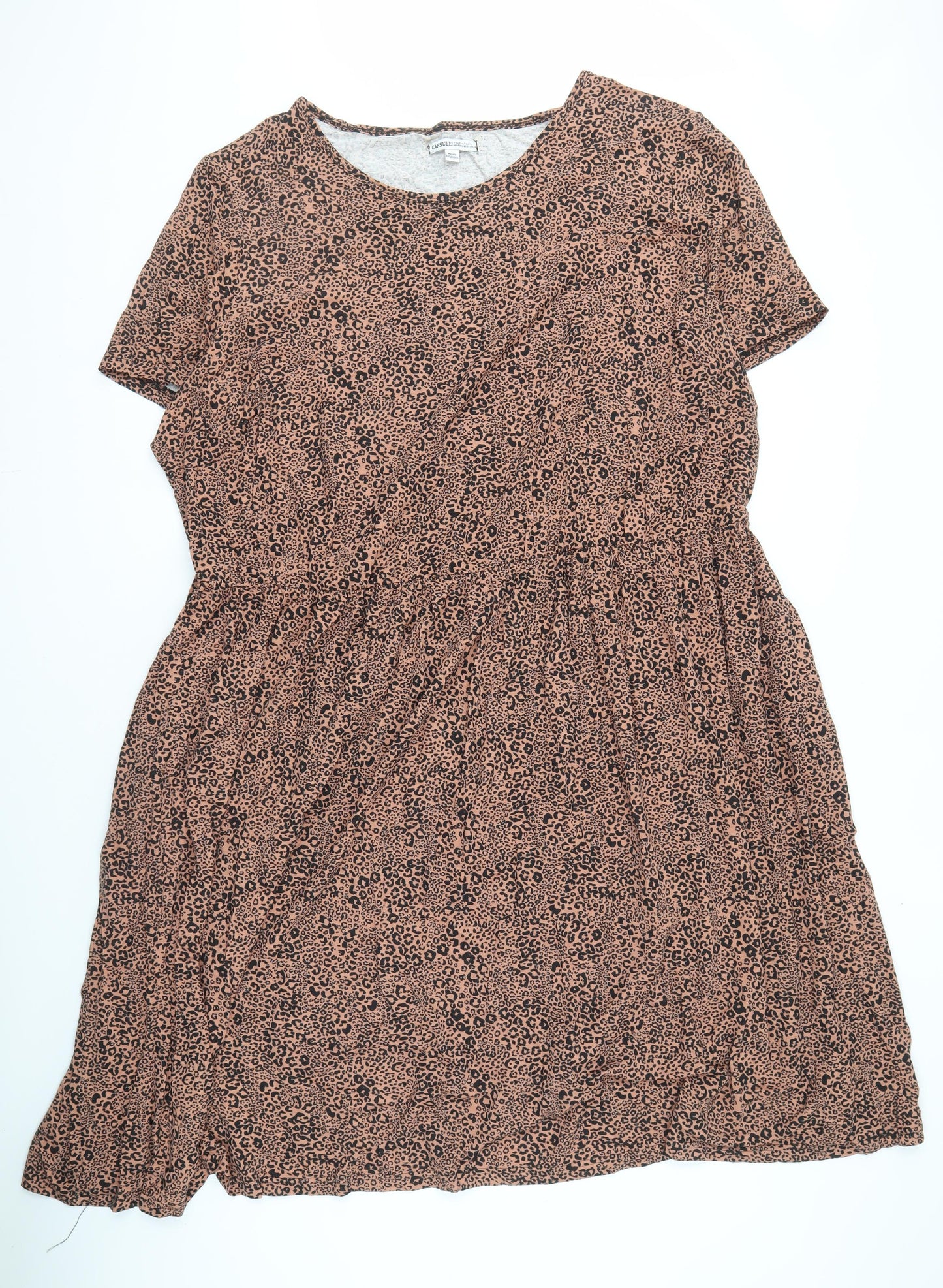 Capsule Women's Brown Animal Print Dress, Size 30