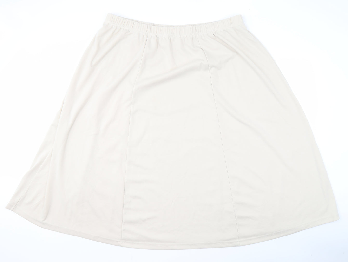 Being Casual Beige A-Line Skirt, Polyester, Size 28/30