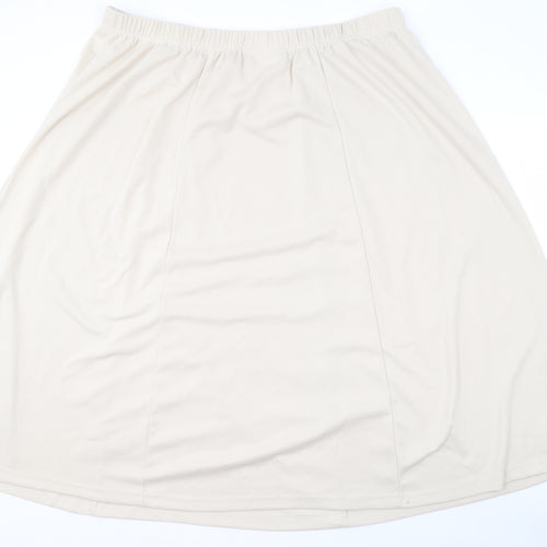 Being Casual Beige A-Line Skirt, Polyester, Size 28/30