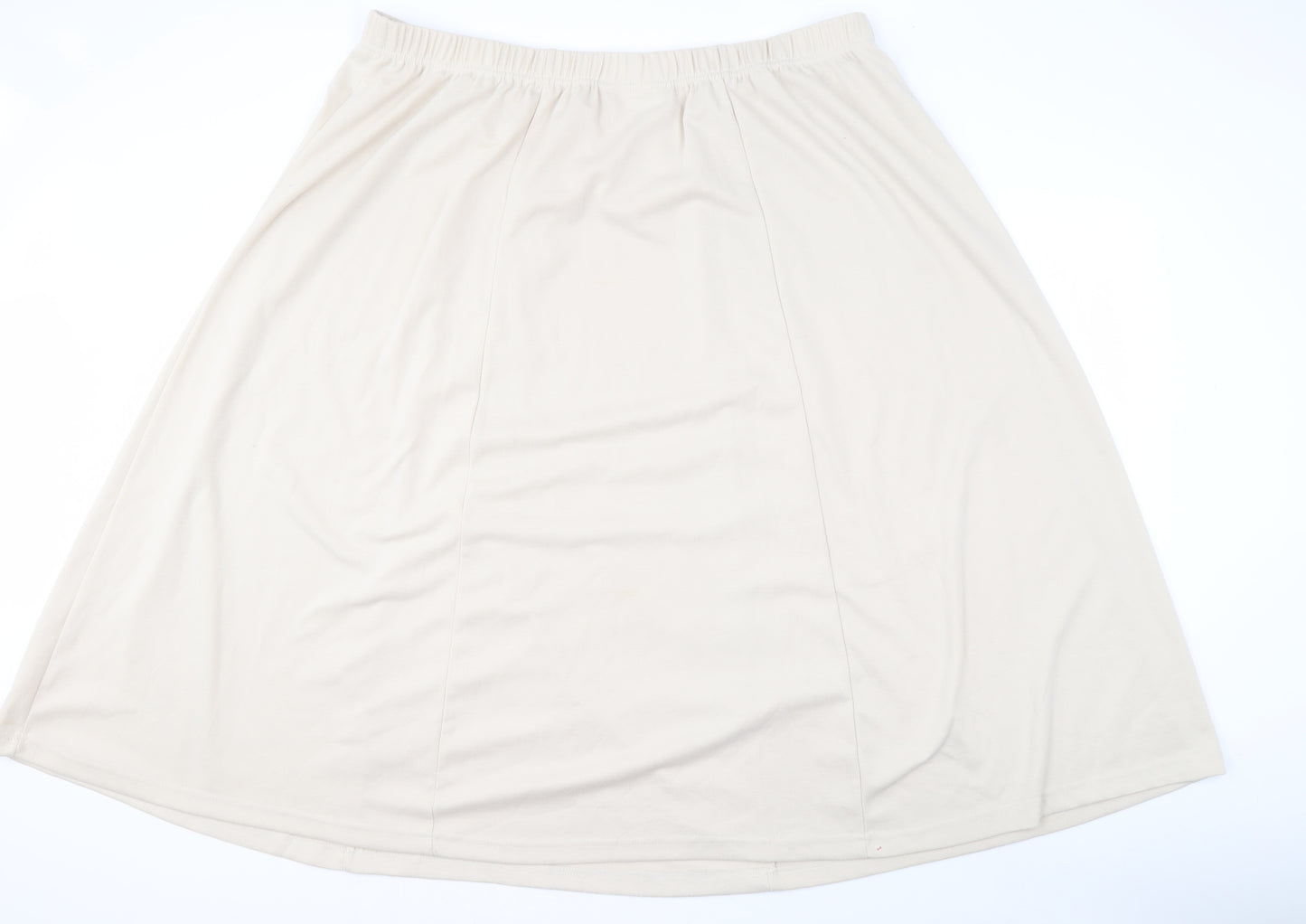 Being Casual Beige A-Line Skirt, Polyester, Size 28/30