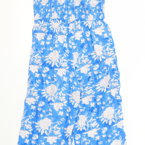 Monsoon Women's Blue Floral Wide-Leg Jumpsuit, M