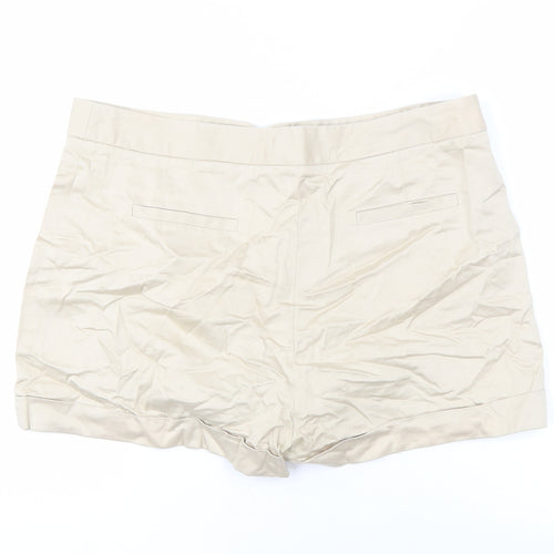Topshop Women’s Beige Chino Shorts, Size 16
