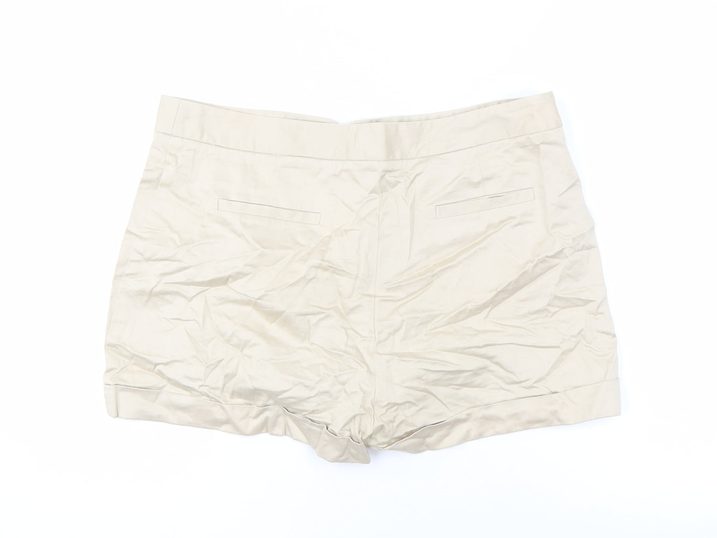 Topshop Women’s Beige Chino Shorts, Size 16