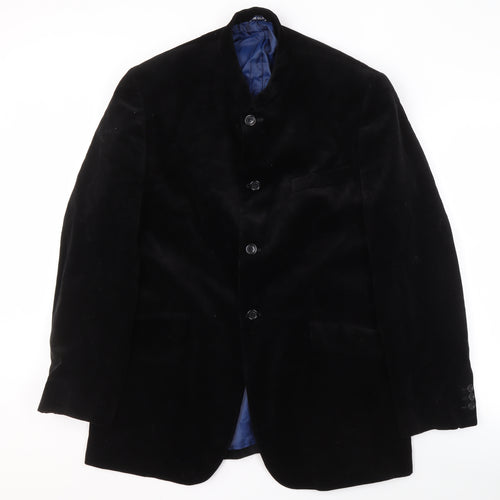 River Island Men's Black Blazer 42 Regular Cotton