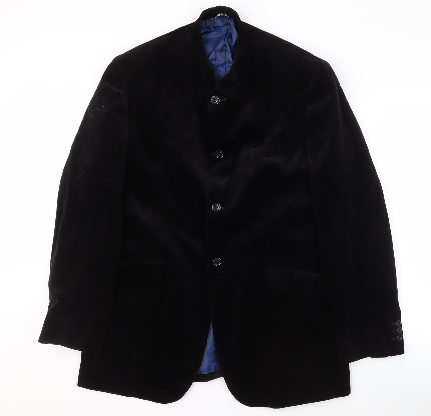 River Island Men's Black Blazer 42 Regular Cotton