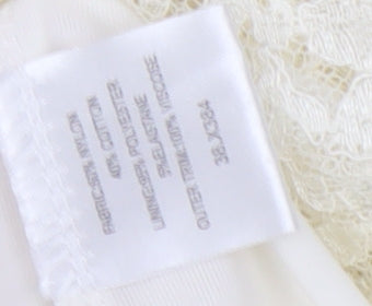 Chesca Women's Ivory Floral Lace Skirt Size 24