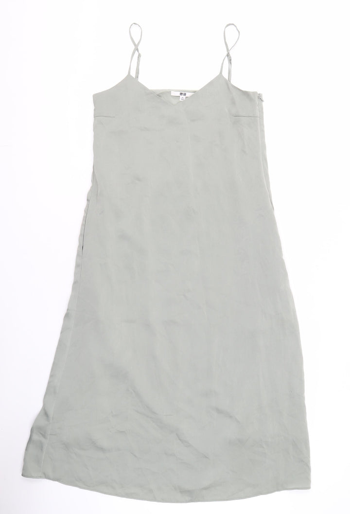 Uniqlo Grey Slip Dress Women XS Sleeveless