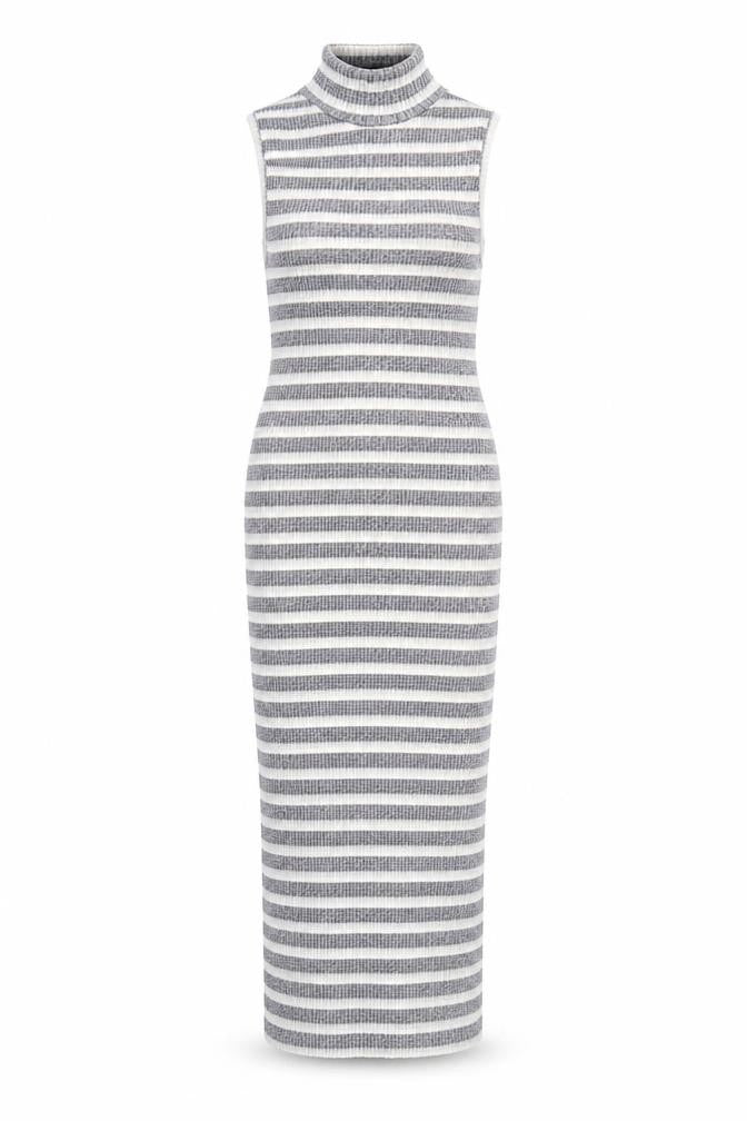 Front view of Select Women's Striped Knit Cotton Dress, size 12