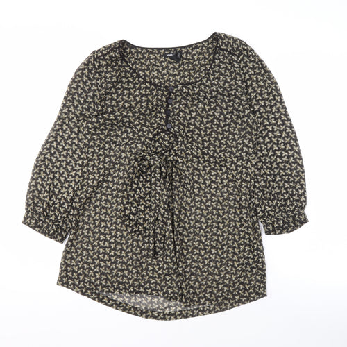 H&M Women's Black Floral Maternity Blouse Small