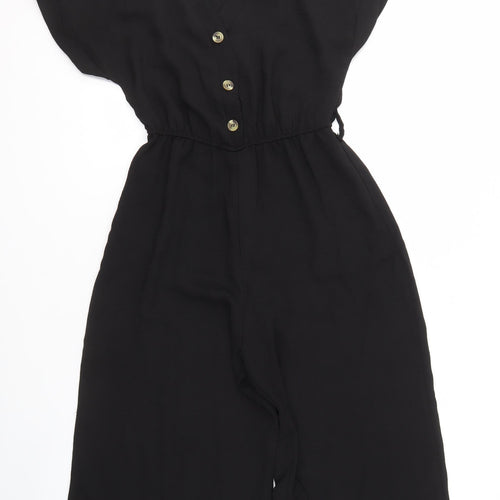 New Look Women's Black Jumpsuit Size 10 Short Sleeve